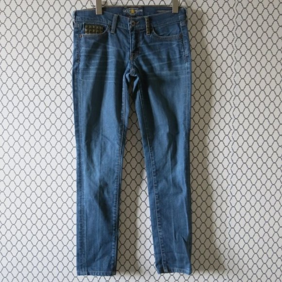 Lucky Brand Studded Charlie Skinny Denim Jean 2/26 - Picture 2 of 6